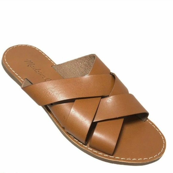 madewell boardwalk woven slide